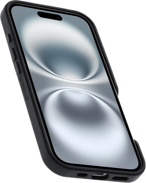 OtterBox 16 Symmetry iPhone Series Cactus Leather for MagSafe - Noir Ash Black