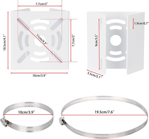 Sumnacon Camera Pole Mount Bracket, Stainless Steel Pole Mount Adapter Bracket for CCTV Security Camera PTZ Dome
