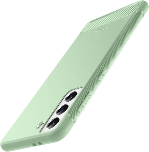 JETech Slim Fit Case for Samsung Galaxy S21 5G, Thin Phone Cover with Shock-Absorption, Carbon Fiber Design (Green)