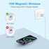 iPhone Magnetic Mag Wireless Charger Adapter - Car Fast Charging Compatible for iPhone 15 Plus/15