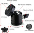 Universal 1/4" Swivel Mini Ball Head Screw Tripod Mount with Hot Shoe(2 Pack), Eszkozta 360 Degree Rotating Mount Base Adapter for DSLR Cameras HTC Vive Tripods Monopods Camcorder Light Stand…