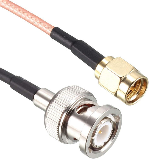 uxcell RG316 Coaxial Cable with BNC Male to SMA Male Connectors, 50 Ohm, 3 ft