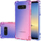 Case for Samsung Note 8 - Cute Gradient Slim Anti Scratch Soft Clear TPU Cover, Shockproof, Blue/Pink