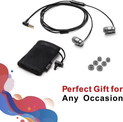 UliX Rider Wired Earbuds - In-Ear Headphones with Microphone, 5 Years Warranty, Anti-Tangle Cable, Ear Buds for iPhone,