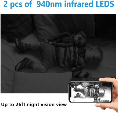 Smallest Wireless Wifi Camera, HD1080P Battery Spy Camera, Mini Nanny Cam for Inside Home