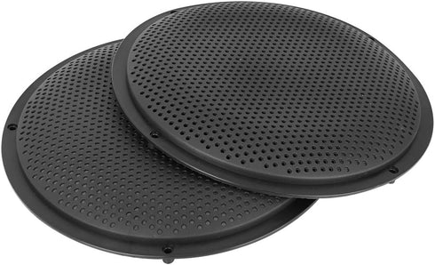 X AUTOHAUX 4pcs 10'' Plastic Audio Speaker Cover Mesh Subwoofer Grill Horn Guard Decorative Circle Grille Protector
