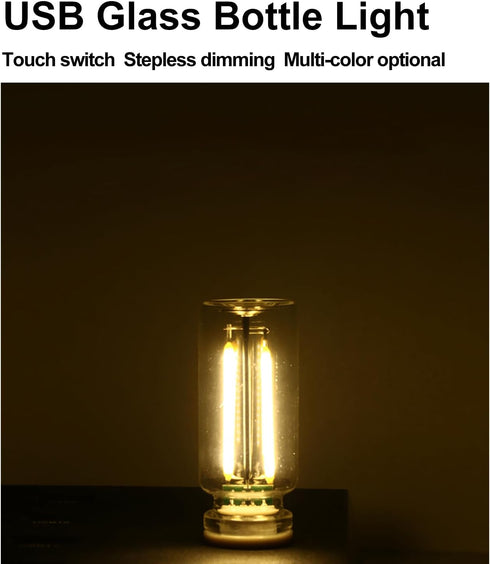 Dozyix Bulb 901) Touch Control Retro USB Night Light, Touch Adjustment Lights,Plug in USB Auto Night Light, Mini LED