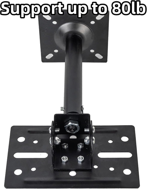 ZSHIGANMA 80lb,Heavy Universal Speaker Wall Ceiling Mounts Support up to Duty Dual Black Bookshelf Speaker Mounting