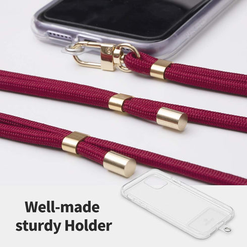 Sinjimoru Cell Phone Lanyard for Phone Case (2 Packs) with Adjustable Strap for Wrist, Key Holder & ID Card