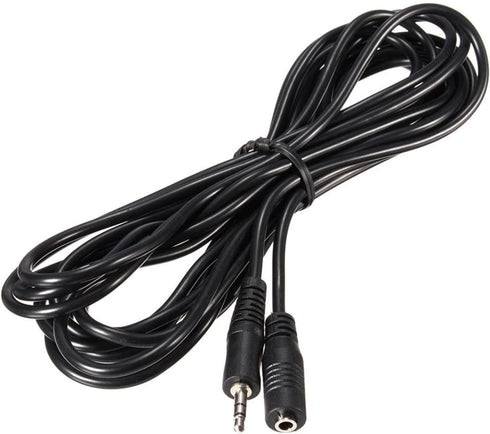 New 10FT 3.5mm Male to Female Audio Stereo Cable - 10 Feet Long for Superior Sound Quality.