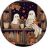 Spooky Ghost Reading Books in a Library PopSockets Standard PopGrip