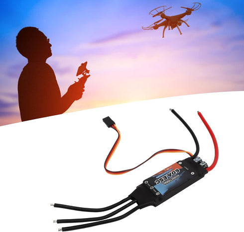Generic 60A 5V 3A Bidirectional Brushless ESC, Full Power Testing, Responsive Handling for RC Car, Boat, Ship with BEC