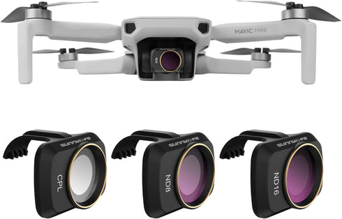 Lens ND Filters Set CPL ND8 ND16, Multi Coated Filters Combo for DJI Mini 4K/Mavic Mini/Mini 2