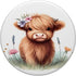 Cute Floral Baby Highland Cow Sweet Scottish Cow Watercolor PopSockets Standard PopGrip