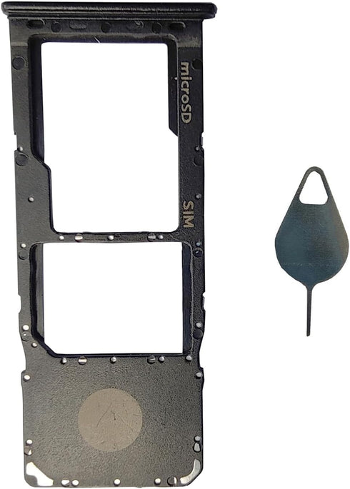 Single Sim Card Tray Holder for Galaxy A20 A30 A50 (Plastic, Black)