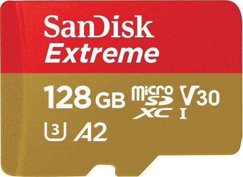 SanDisk 128GB Memory Card Extreme for Gopro Hero 7 Black, Silver, White Bundle with Card Reader