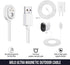 25ft/7.6m Weatherproof Outdoor Charging Cable with Quick Charge Adapter Compatible with Arlo Ultra/Ultra 2/Pro 3/Pro 4 & Arlo Floodlight (White) (NOT Compatible with Arlo Essential Spotlight)