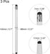 MECCANIXITY 3pcs Stylus Pens for Touch Screens Dual Rubber Tips Capacitive Stylus Universal Tablet Pen Sensitivity Precision, White