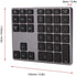 Bluetooth Numeric Keypad, 35 Keys Ultra Thin Number Pad, Bluetooth 5.0 Rechargeable for Tablet, Windows,