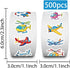Miaasfjk 500Pcs Cartoon Airplane Sticker Roll Colorful Aircraft Labels Waterproof Planes Funny Graffiti Decals