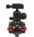 SQFOR +/-5 3 Camera Leveler, Tri-Wheel Leveling Base for Macro Photography with Degree Precision Adjustment, Aluminum