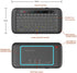 H20 Mini Wireless Keyboard with Touchpad, Backlit Handheld IR Remote Keyboard for Android TV Box, Windows PC, Raspberry