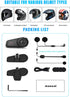 Maxto Motorcycle Bluetooth Headset, MX1 2-Riders Intercom Communication System, HiFi Stereo Sound, IPX6 Waterproof