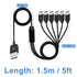 Poyiccot USB A to USB C Splitter Cable, 6 in 1 USB 2.0 Type A Male to 6 USB C Male Charging Cable, 5ft