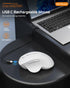 Uiosmuph G09 BT5.1 2.4Ghz Bluetooth Wireless Mouse, & Rechargeable Computer Mouse with USB Receiver and Type C Adapter