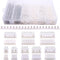 Glarks 1180 Pieces 2.54mm 2/3/4/5/6/7/8/9 Pin Housing Adapter Cable Connector Socket Male and Female with JST-XHP