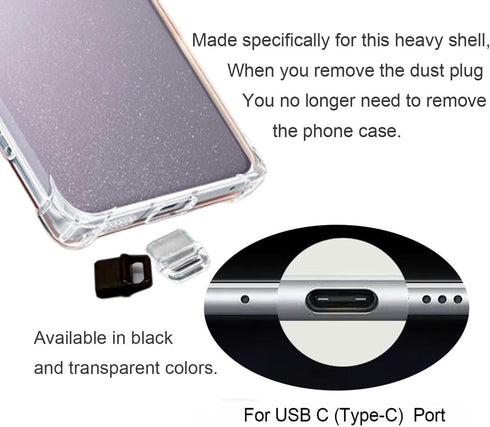 10 Pack, USB-C Port Plug, Easy to Grip dDustproof Plug Cover, C-Type Dustproof Dlug, Dustproof Plug Kit, with Cleaning Tool, Suitable for All C-Type Ports, Compatible with iPhone 15