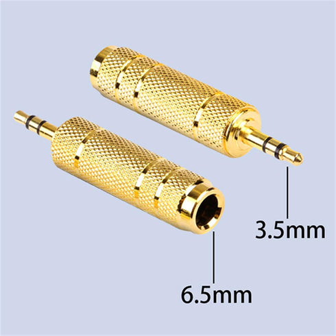 Headphone Adapter 6.35mm Male to 3.5mm Female Stereo Audio Aux Adapter, 2 Pack for Guitar Amplifier and Headphones