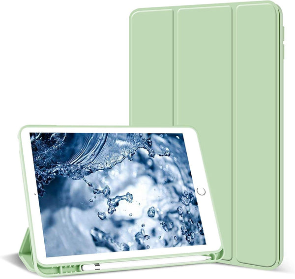 Aoub Case for iPad 6th/5th Generation 9.7 inch, with Pencil Holder, Auto Sleep/Wake, Light Green