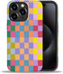 SEized Happy Colorful Checkerboard Case for iPhone 13 Pro, Durable Protection for Girl Women Boy Men