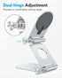 OMOTON Foldable Phone Stand Holder for MagSafe Charger, Compatible with iPhone 15/14/13/12 Pro Max, Silver