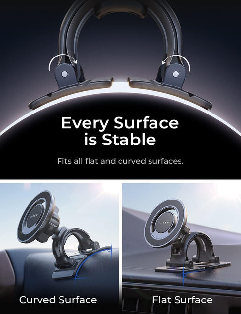 LISEN MagSafe Car Mount iPhone Holder, 20X Strong Magnetic Phone Holder for Car, Fits iPhone 15 Plus iPhone 14 Pro Max