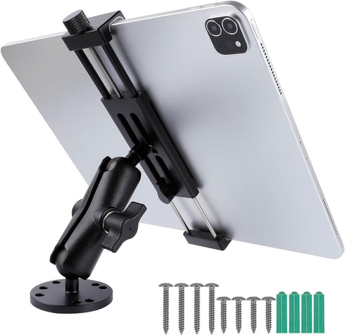 Leenconghui All-Aluminum Car Tablet Holder with Heavy Duty Drill Base, Compatible with iPad