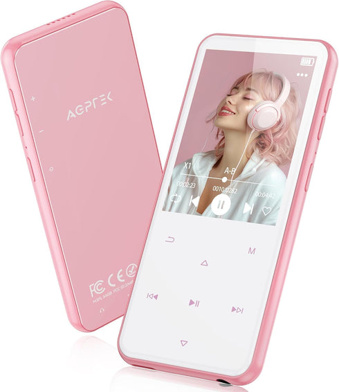 AGPTEK 64GB MP3 Player with Bluetooth, M3 2.4 inch Music Player with Speaker