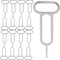 Gadpiparty 300pcs Sim Card Pin Eject Tool Stainless Steel Mobile Phone Card