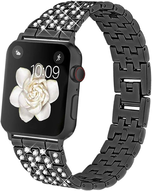 Dsytom Bing Bands for Apple Watch, Compatible with 38mm-49mm, Jewelry Replacement Strap for iWatch Series