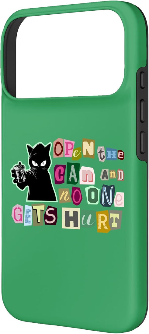 Ransom Note Kitty Designs 17 Funny Cat Lover Blackmail Open The Tuna and No-One Gets Hurt Case for iPhone Pro