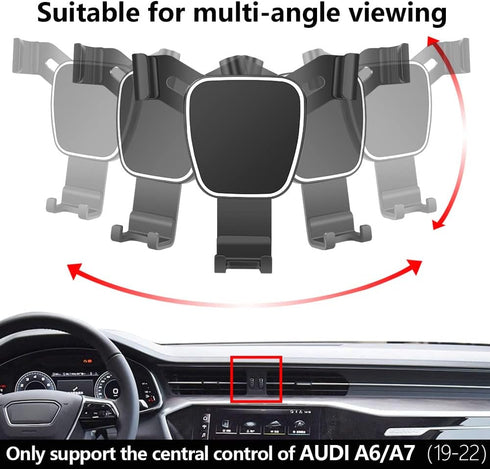 Car Phone Holder for 2019-2024 Audi A6 A7 S6 RS6 S7 RS7 Allroad, Auto Accessories Navigation Bracket