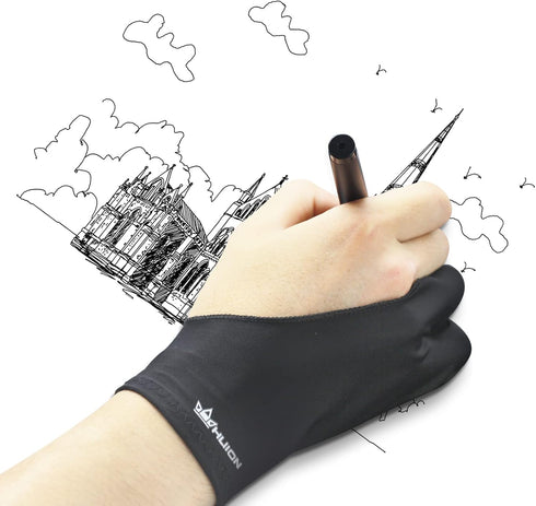 HUION Artist Drawing Glove for Drawing Tablet - Two Finger Art Glove for Right and Left Hand