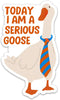(3PCs) Today I am a Serious Goose Sticker, Funny Goose Adult Humor Decals Waterproof Vinyl Stickers for Laptop Water Bottle Tumbler Phone Case, Funny Meme Quote Stickers (3 Inches) by EMBLAZIFY
