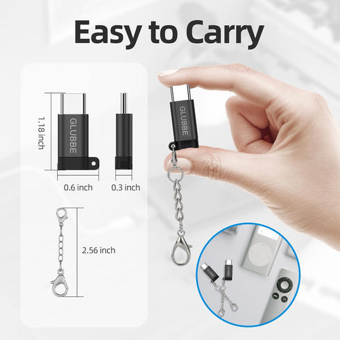 2-Pack USB-C Adapter for Lightning Cable, i OS Lightning (Female) to USB Type C (Male) - Only Charging Adapter for iPhone 15 Series Galaxy S23 Note 8 Pro Pixel 8 Pro and More (Black)