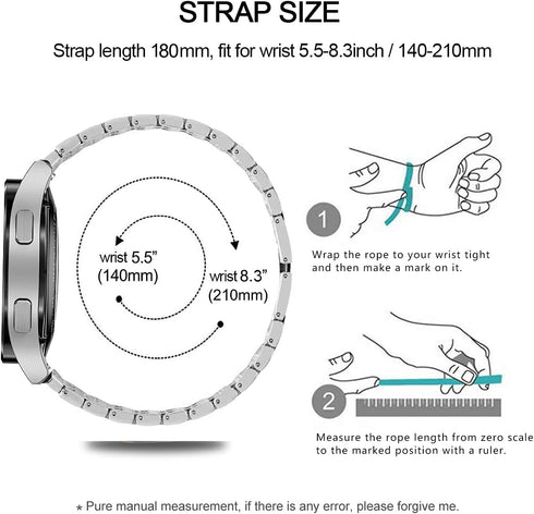 Bands Compatible with Samsung Gear Sport/Galaxy Watch 42mm/Galaxy 4 Classic (42mm), Luxury Rhinestone Diamond Steel