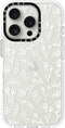 Dumkery Cute White Flowers Case Compatible with iPhone 16 Pro Max Clear Case,