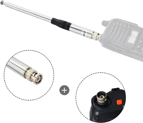 UAYESOK 27MHz HH50WXST HHRT50 C75WXST 75-822 75-785 BC75XLT BC125AT PRO401HH Telescopic CB Antenna BNC Connector