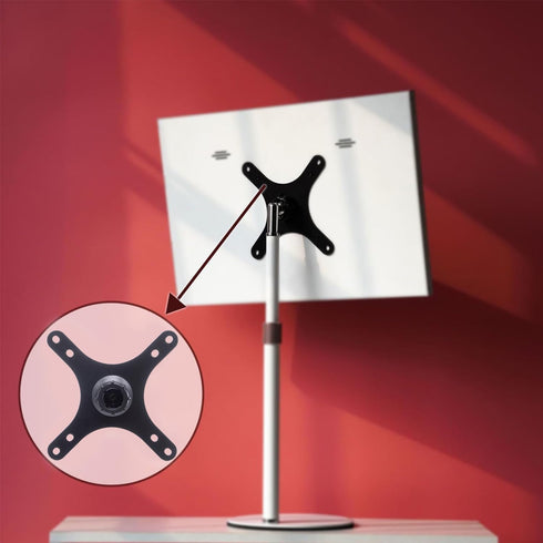 Kado 17mm 100x100mm 75x75mm, M4 Set Portable Monitor Mounting Adapter Bracket Plate Black, Ball Head to Screw Wall