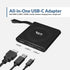 Cyber Acoustics (DS-1500) USB-C to HDMI Adapter Multiport Digital AV Converter with Wireless Qi Charging, HDMI, USB